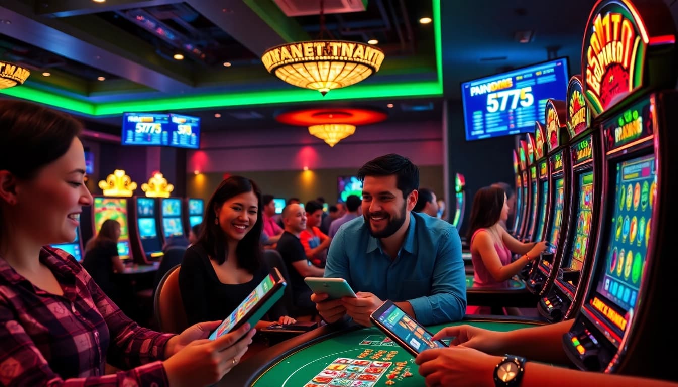 79king-spelers zijn betrokken bij levendige casinospellen, met een sprankelende sfeer en competitieve geest.