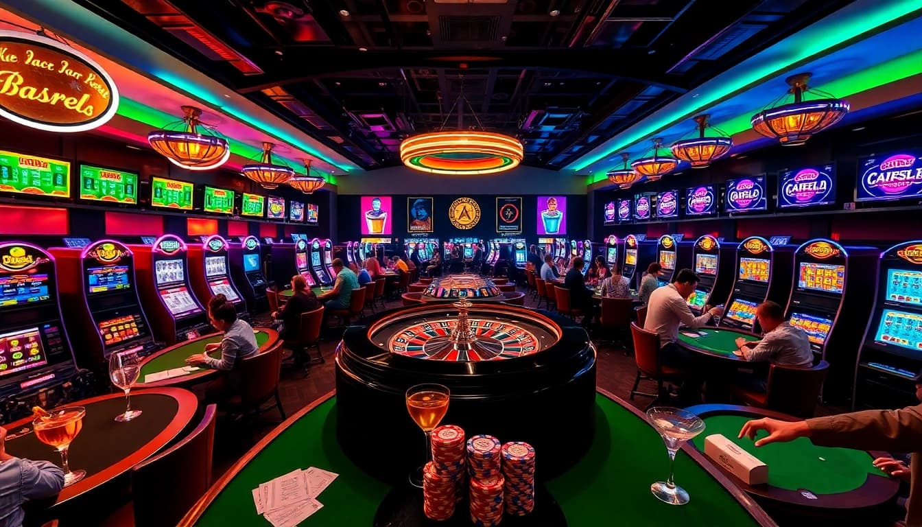 Feel the excitement at https://kk55.group with vibrant casino action around roulette and poker tables.