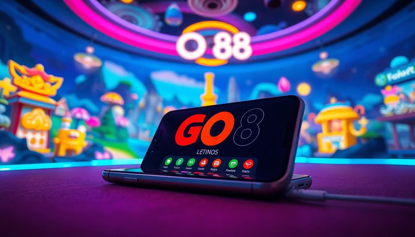 Engaging view of the GO 88 gaming platform on a smartphone, showcasing vibrant game icons.