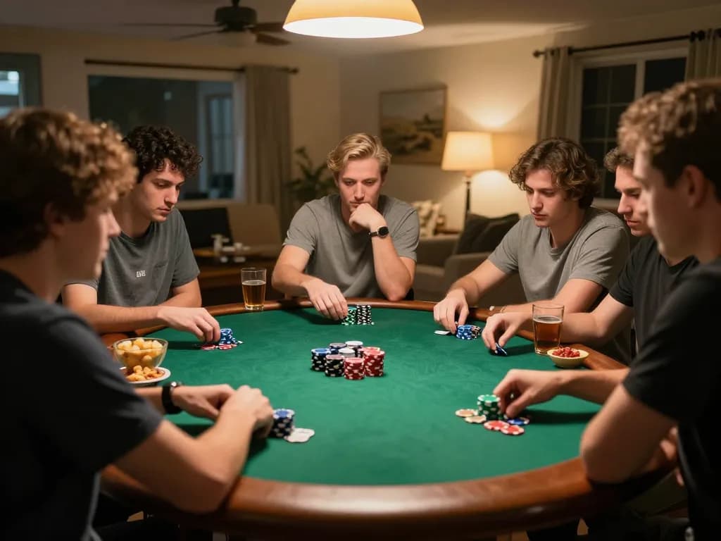 Experience thrilling gameplay at betbet poker night with friends, vibrant chips and strategic moves.