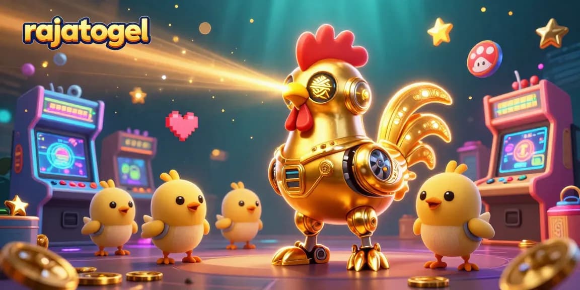 rajatogel memberikan strategi bermain togel yang terpercaya dengan robot ayam emas futuristik yang bersinar