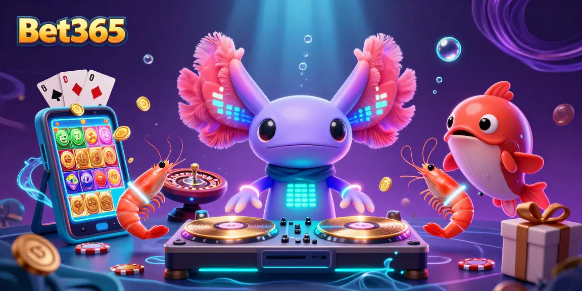 Bet365 showcases thrilling slot excitement with vibrant underwater casino vibes in a captivating scene.