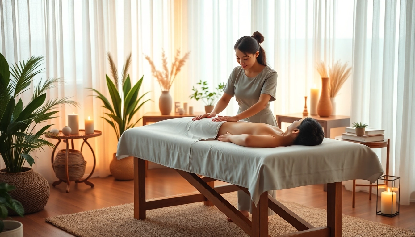 Inviting home massage scene showcasing a professional therapist for 수원출장마사지.