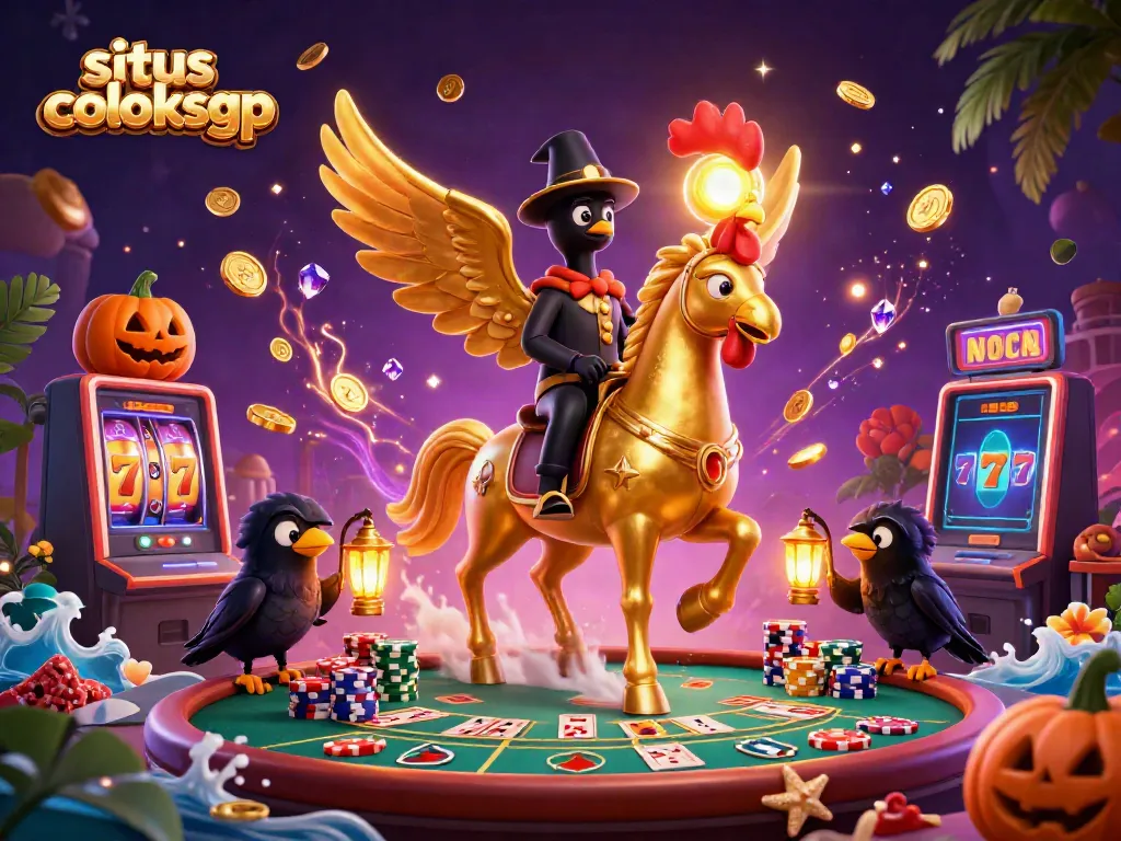 Memainkan slot Gacor di situs coloksgp dengan suasana kasino yang meriah dan elemen keberuntungan yang berlimpah.