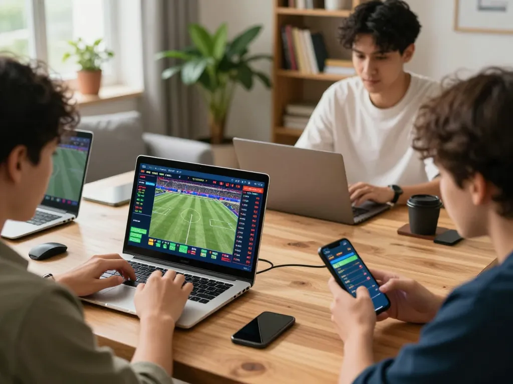 Soi kèo strategies in an engaging online sports betting atmosphere with users analyzing bets.