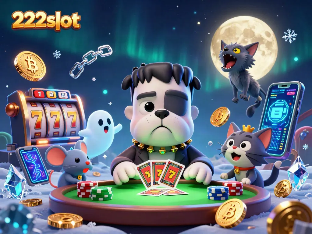 Menangkan permainan dengan 222slot melalui kartu dealt di meja yang menerangi suasana, serta elemen kasino yang menarik.