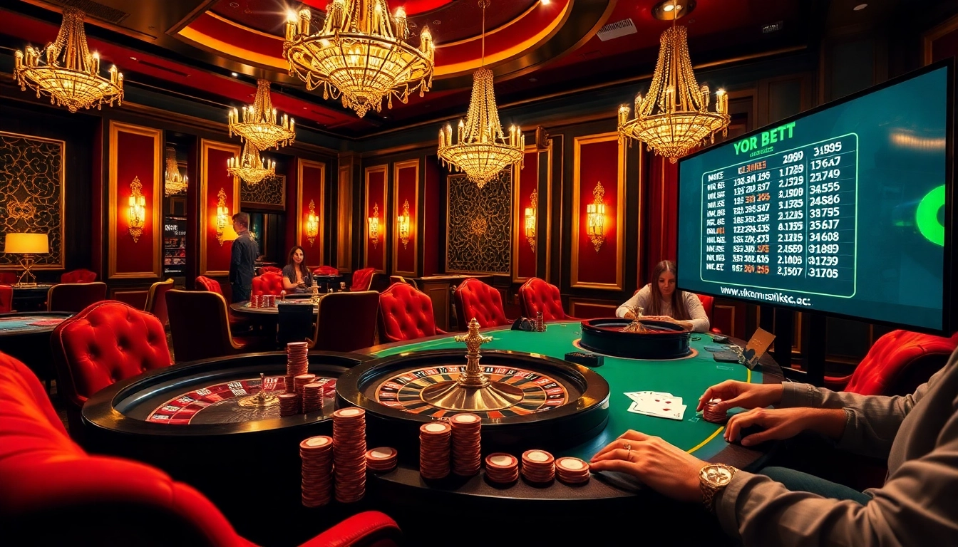 Winning strategies are being analyzed at https://mk8.ac/, showcasing vibrant poker tables and roulette wheels.