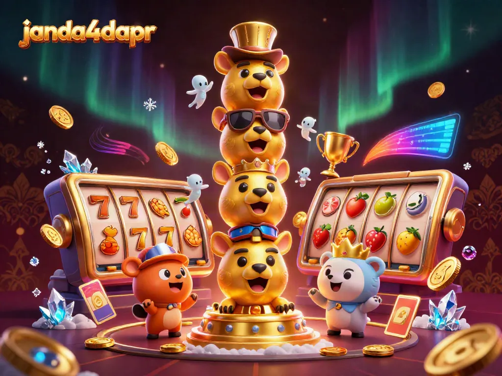 Menggali kesenangan di janda4dapr dengan simbol slot 3D dan totem emas menari.