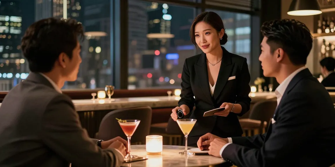 İstanbul Escort: Elegant escort enjoying a vibrant nightlife experience in a stylish bar.