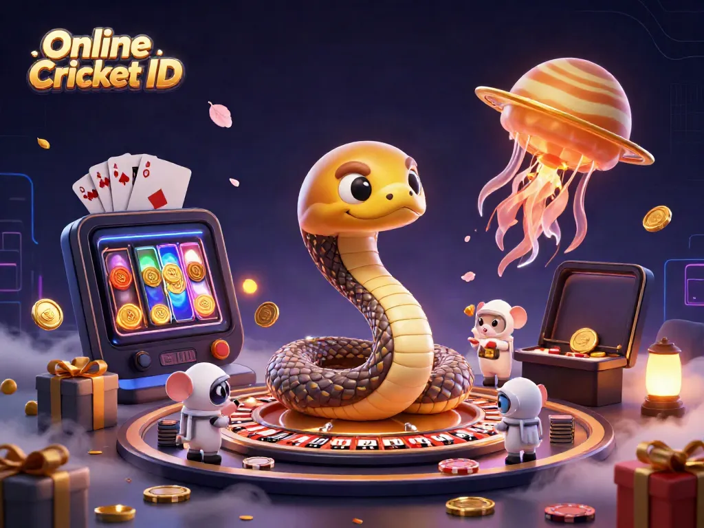 Engage in fast-paced betting with your Online Cricket ID showcasing a cosmic gaming scene.