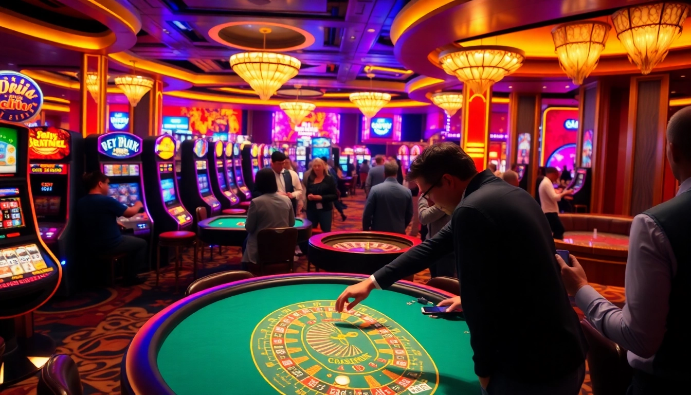 Players engaging in exciting gambling action at 88i casino with vibrant games.