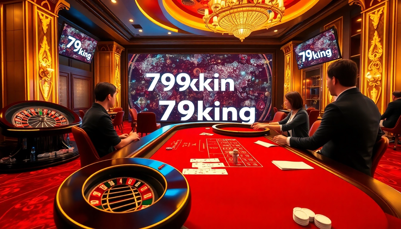 Witness thrilling gameplay at 79king casino, with poker chips and roulette wheel capturing excitement.