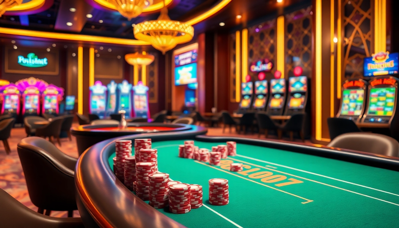 Experience the excitement of gambling at https://f122.com.br/ with luxurious casino elements like poker tables and roulette wheels.