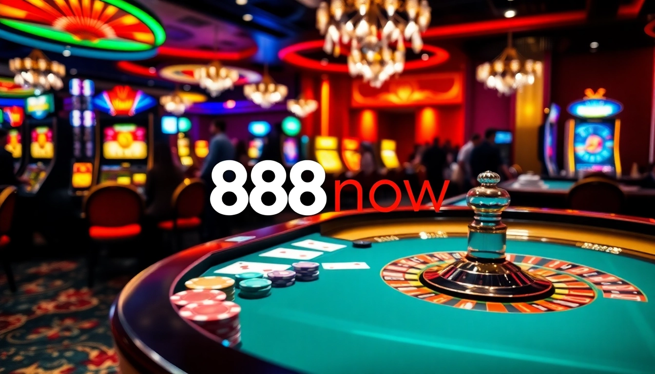 Players enjoying a thrilling game at 888now's vibrant online casino.