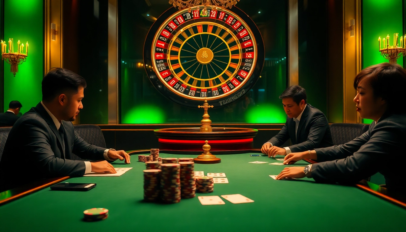 Experience thrilling gaming at Go8 chính thức with poker action, cards, and chips in an exciting casino.