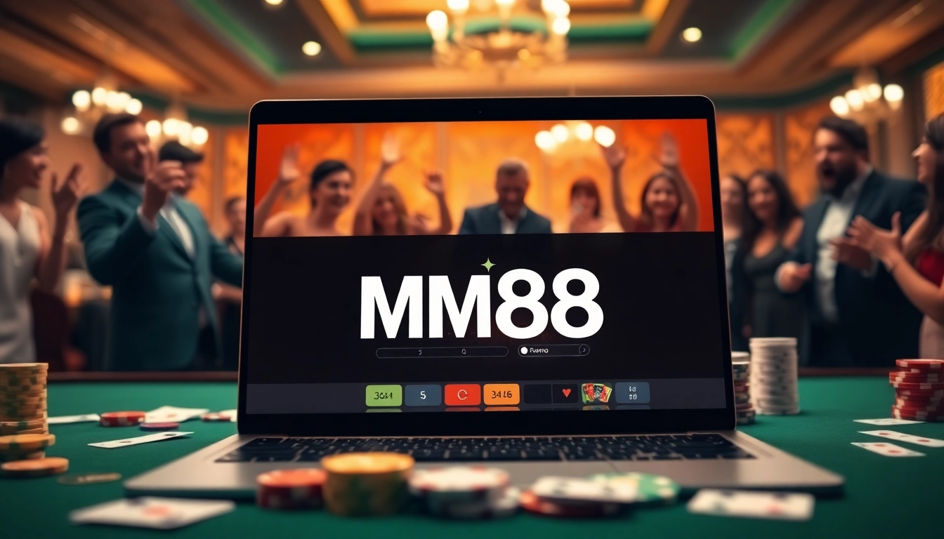Experience thrilling gaming moments at MM88 with vibrant casino tables and online interfaces.