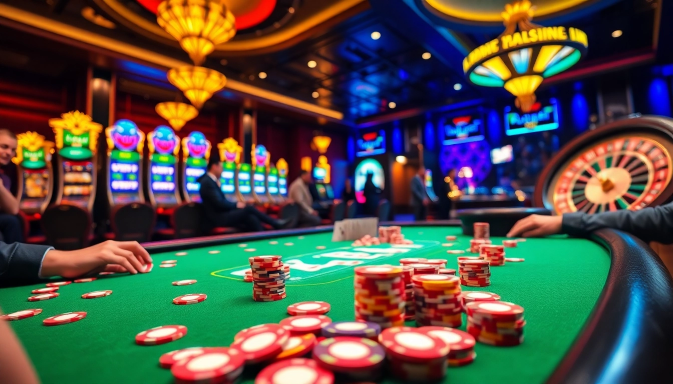 Exciting poker action at 622BET with chips and cards creating a thrilling casino experience.