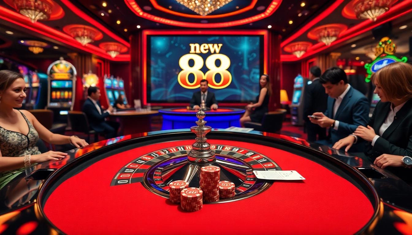 Place bets at the new 88 luxury casino with vibrant roulette and engaging players.