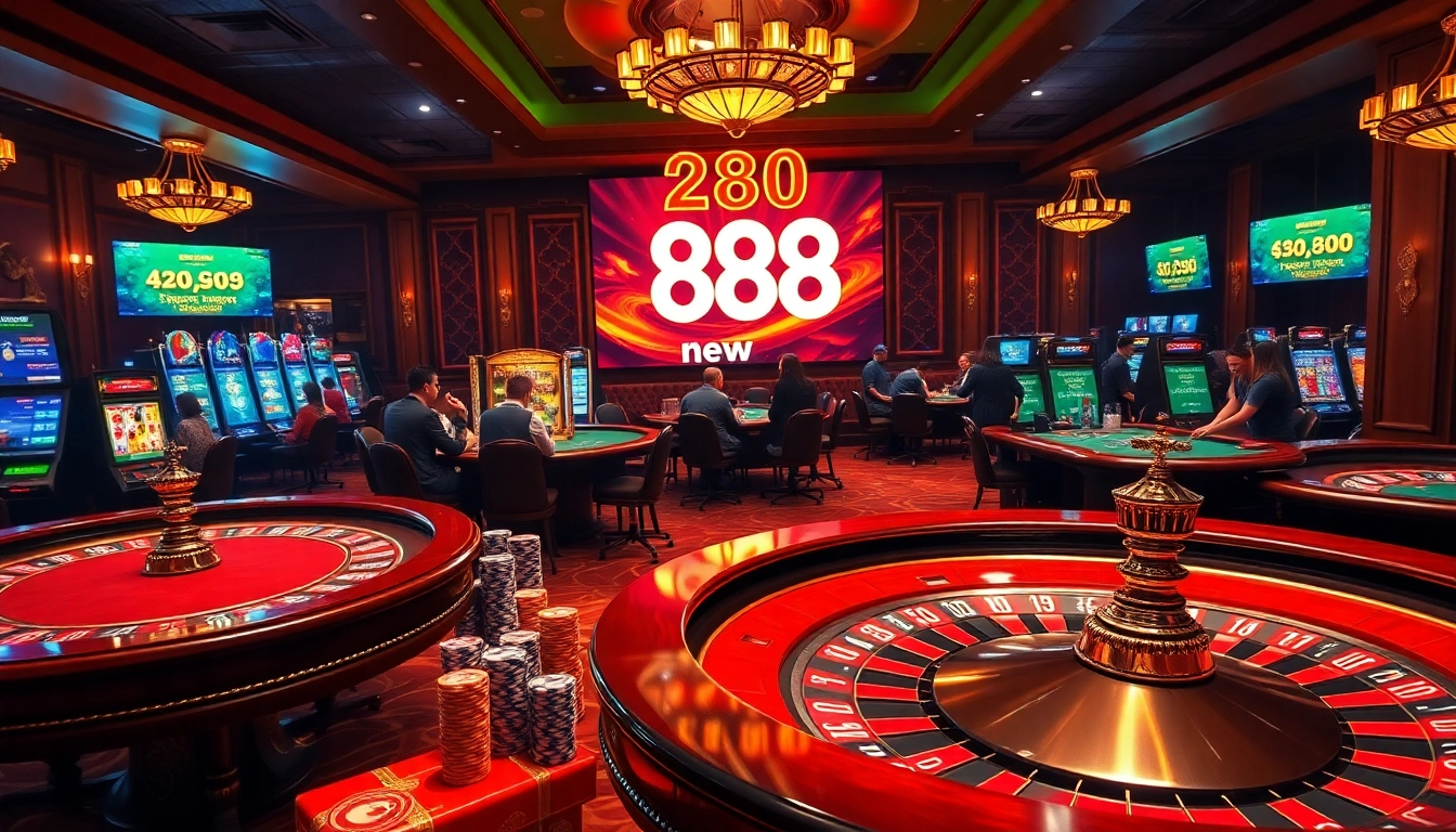 Experience the excitement of 888 new casino games with vibrant tables and thrilling online gambling.