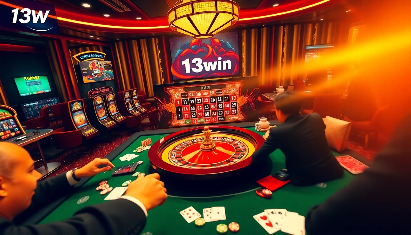 Experience the thrill of 13win with players engaged in exciting casino games online.