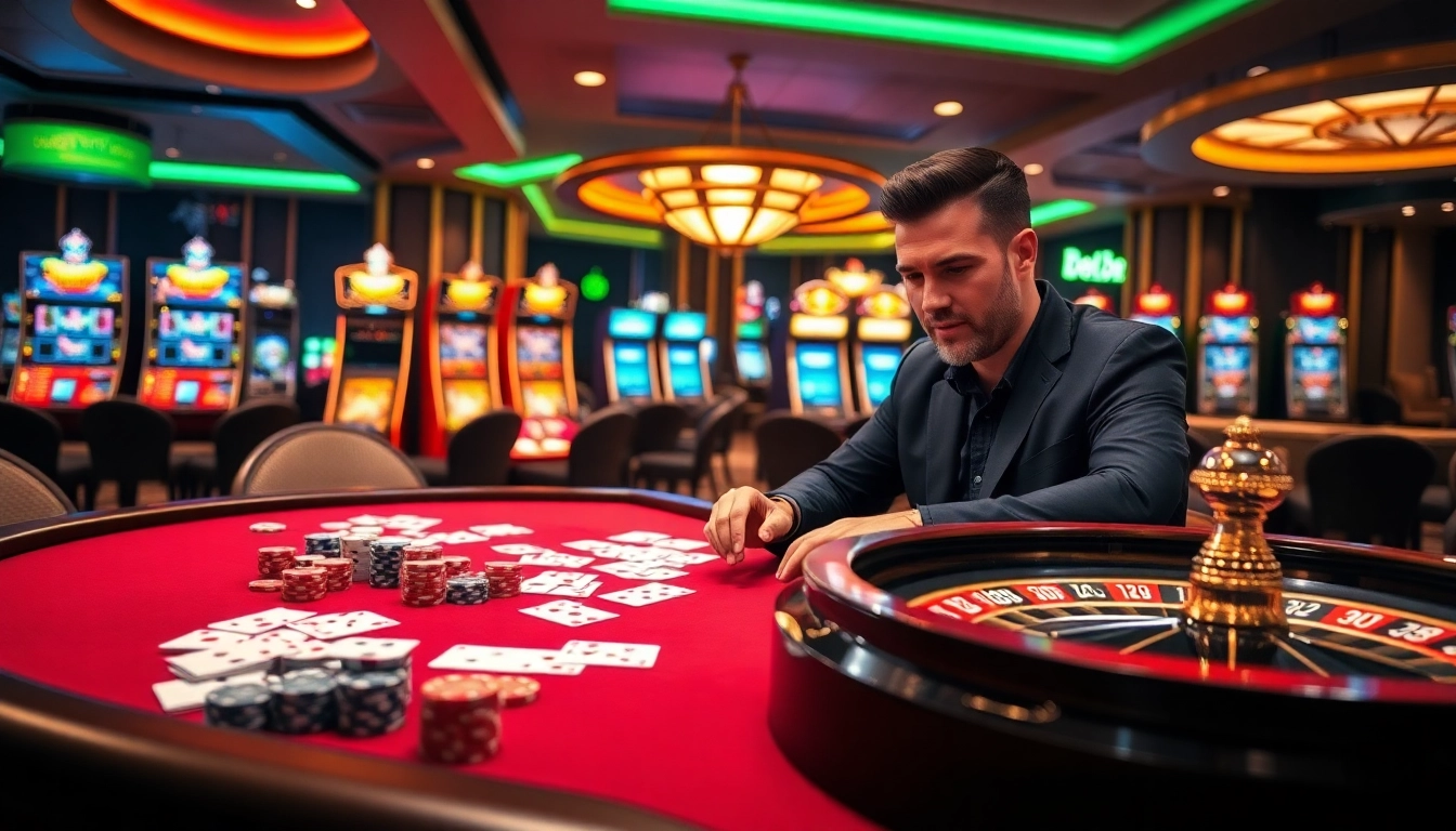 Engage in thrilling games at https://733betapp.com.br with luxurious casino tables and vibrant slot machines.