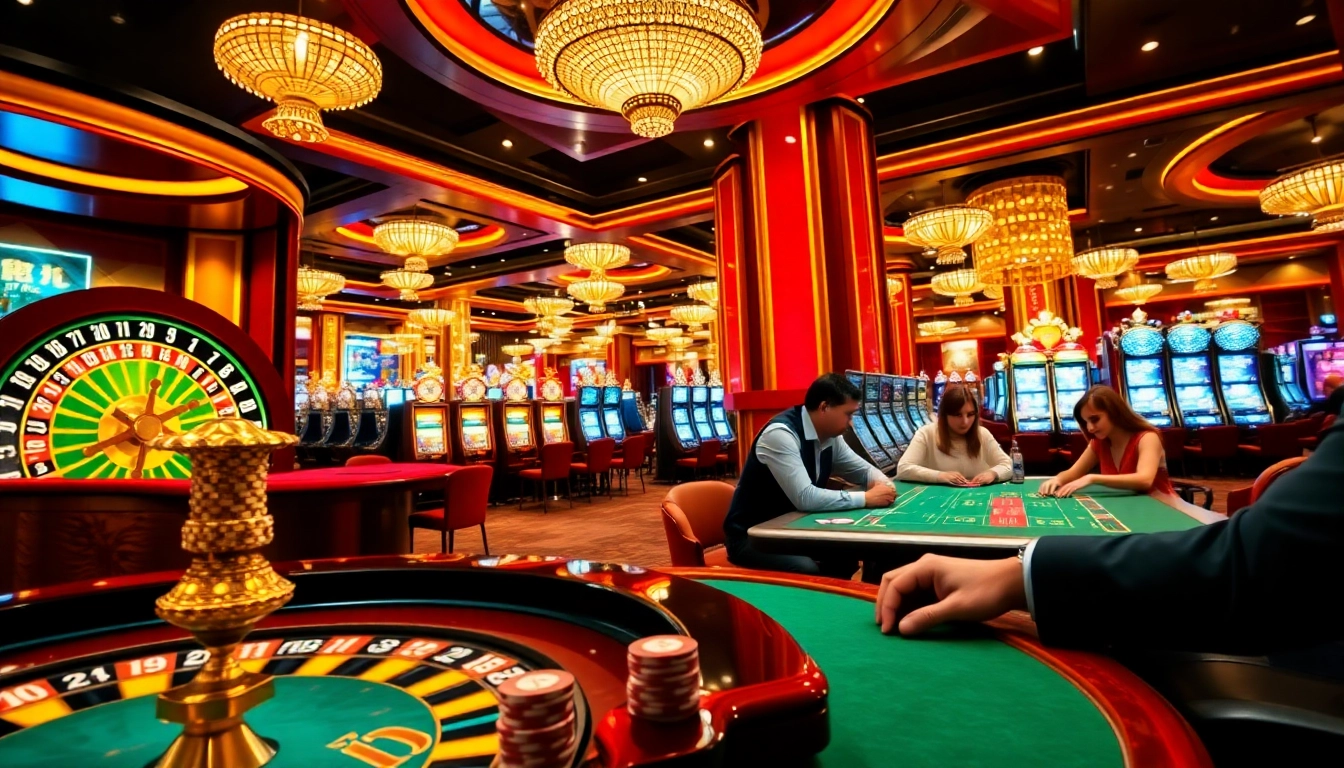 Experience the thrill of winning with Apiraja88 at a luxurious casino setting.