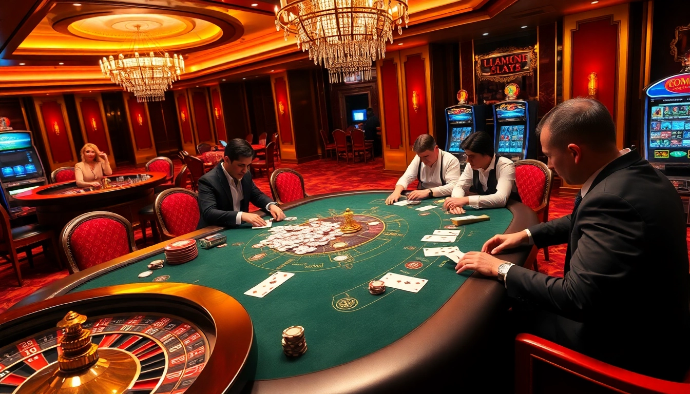 High-stakes poker table with mm888 branding and vibrant casino elements, capturing the thrill of gambling.