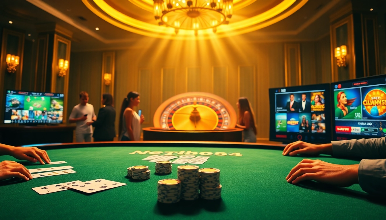 Experience the thrill of gaming at BL555 with players enjoying poker at a luxurious table.