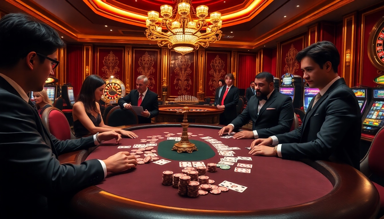 Người chơi Betvip thưởng thức trò poker đầy hồi hộp tại bàn casino sang trọng, màu sắc rực rỡ và các quân chip được làm nổi bật.