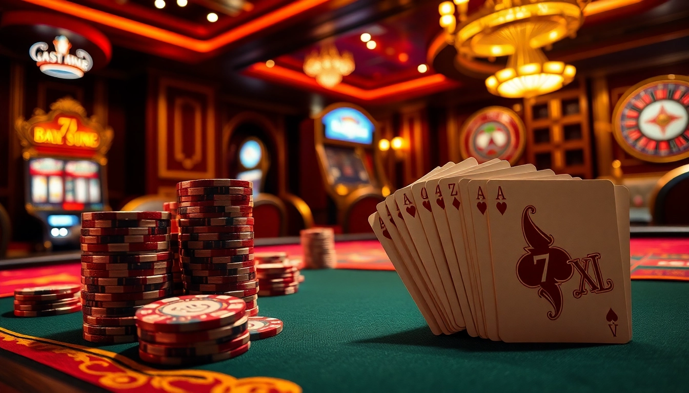 Experience the thrill of 7xl poker with high-stakes players around a luxurious casino table.