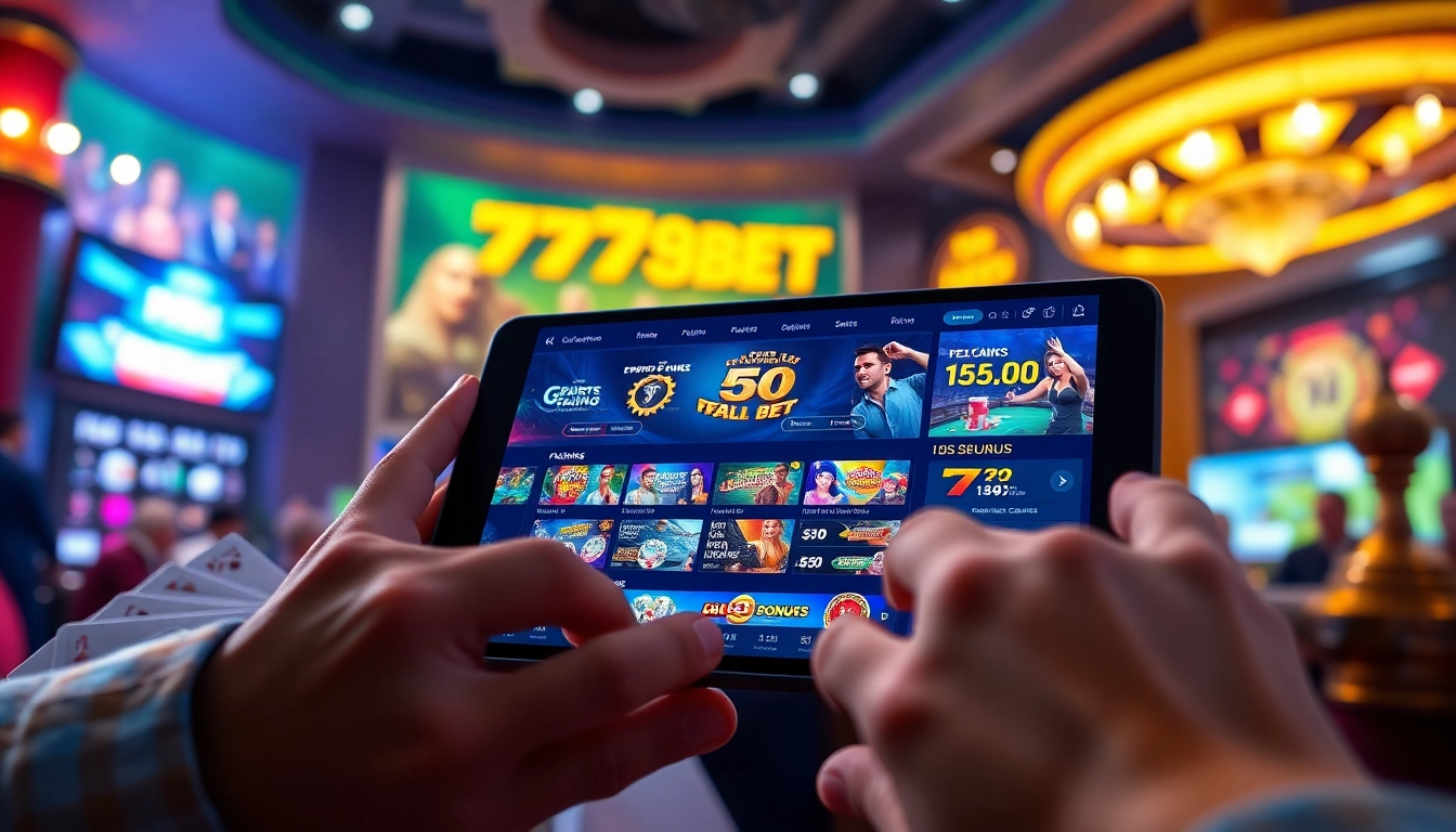 Dynamic online casino interface with 789BET engaging sports betting visuals.