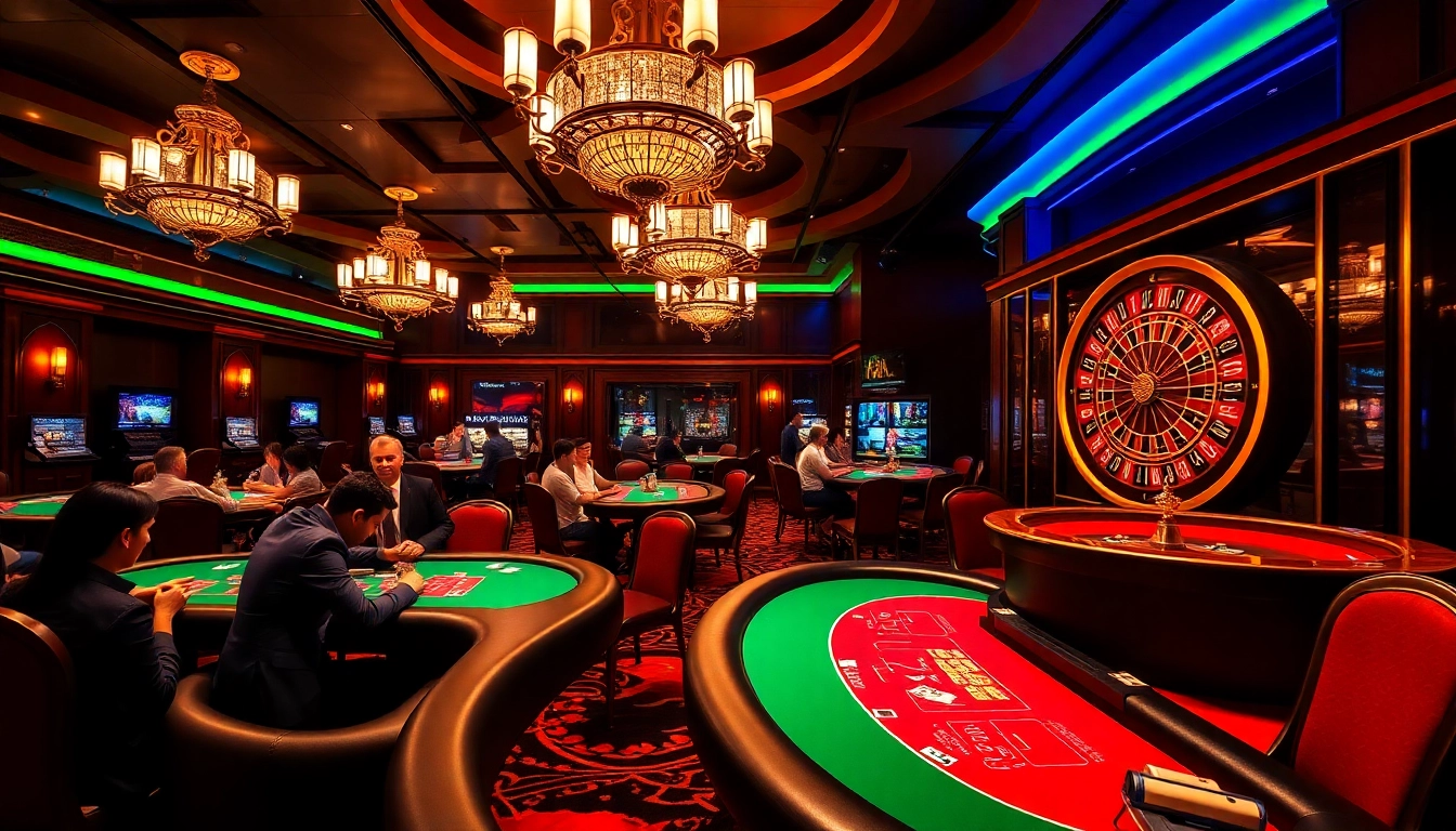 Pahala4d players competing at a high-stakes poker table in a luxurious casino setting.