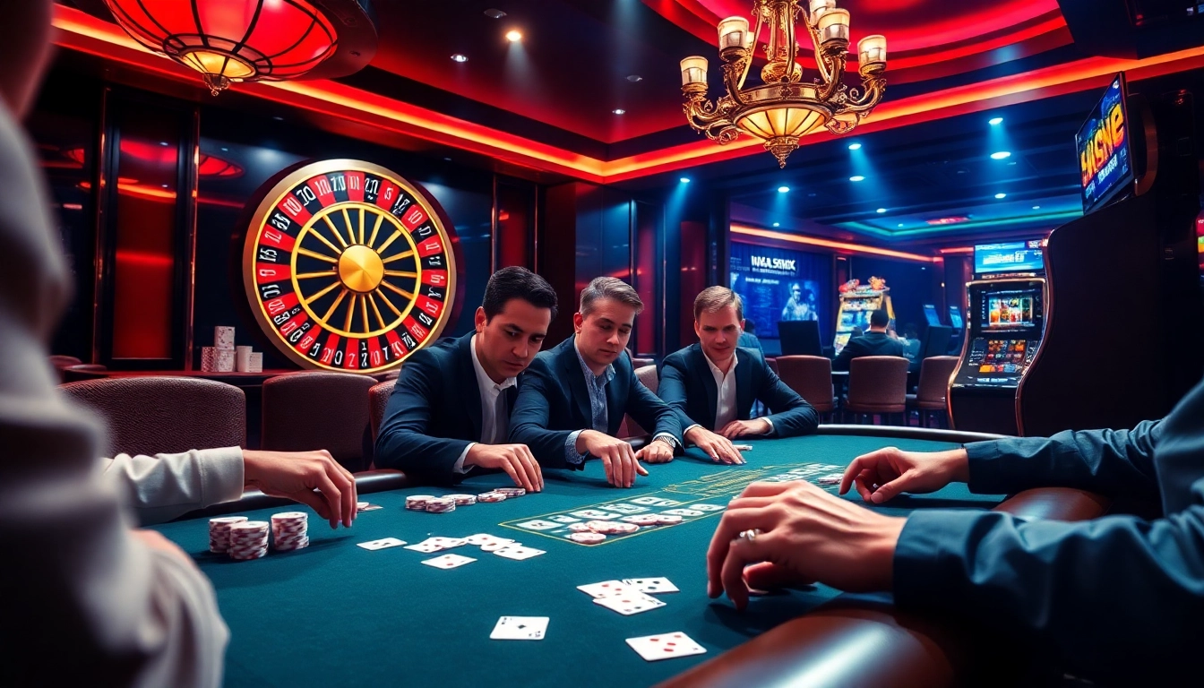 Experience high-stakes action at https://xx88.day/ with poker chips and cards at a luxurious casino table.