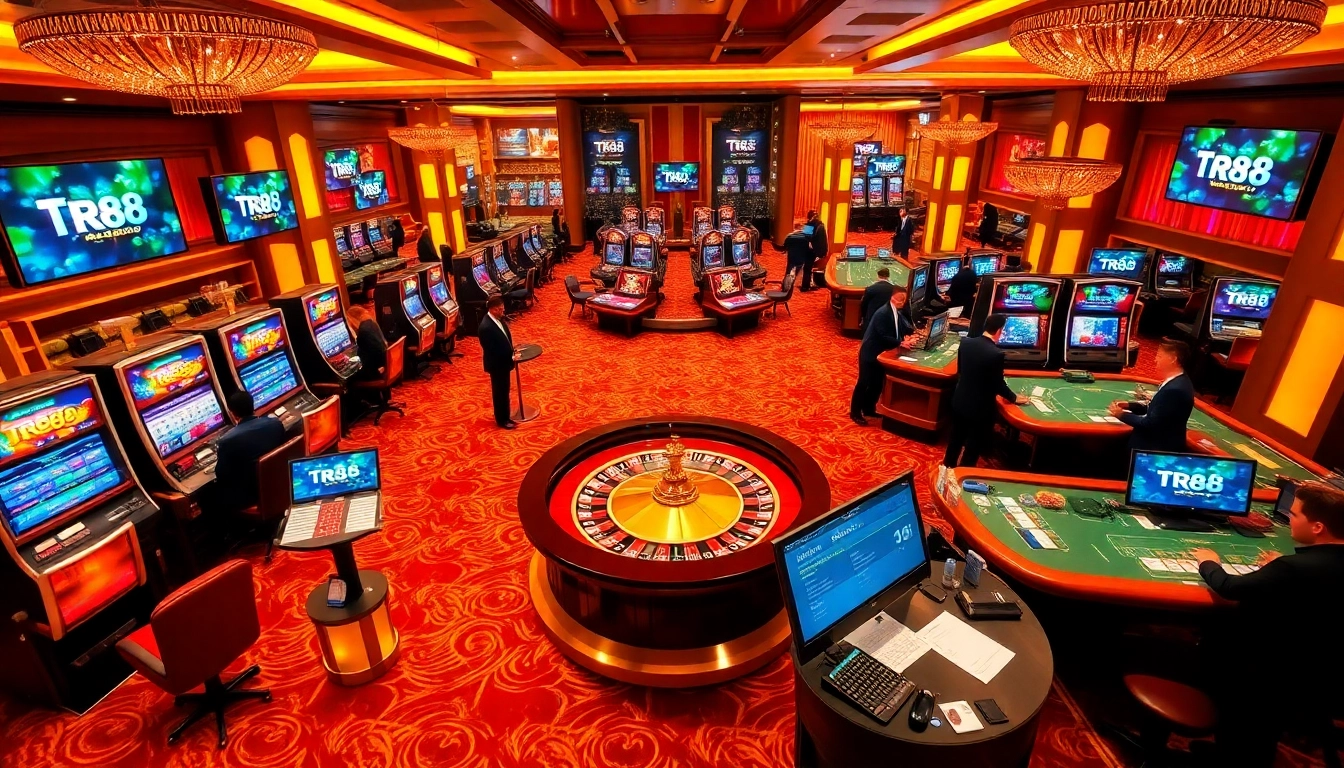 Gamblers enjoy their time at TR88’s luxurious casino with exciting betting activities.