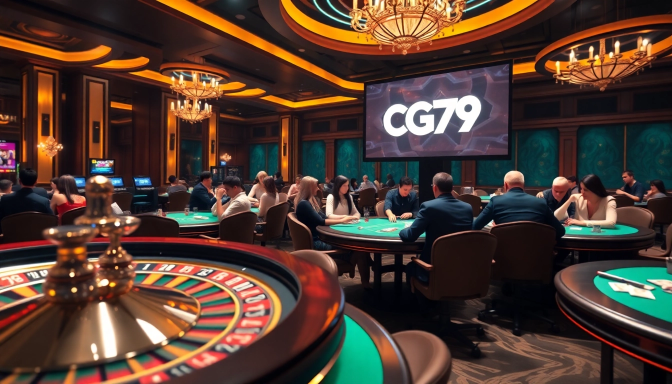 Trải nghiệm lối chơi đầy kịch tính tại CG79 với bàn casino sinh động và người chơi tham gia.
