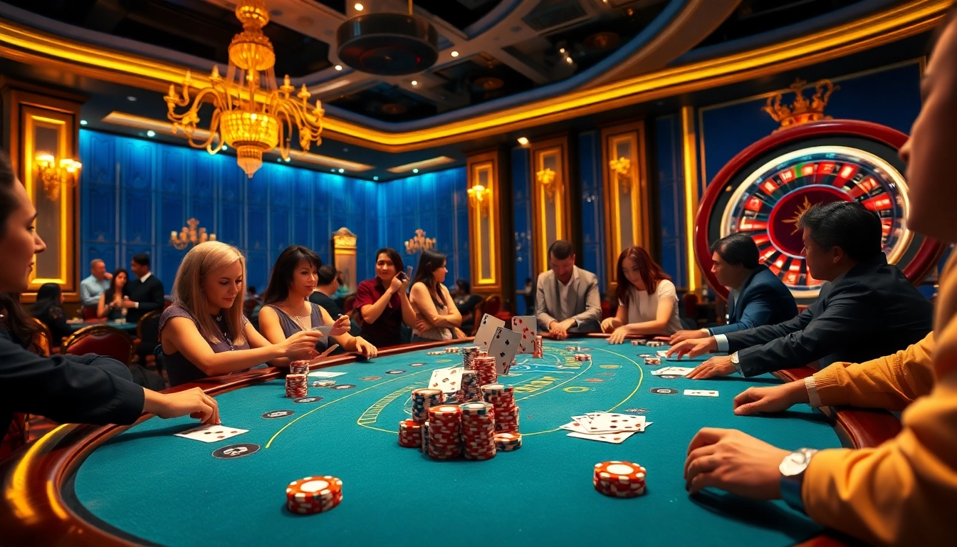 Experience thrilling gameplay with king88 at a vibrant casino table filled with excitement.