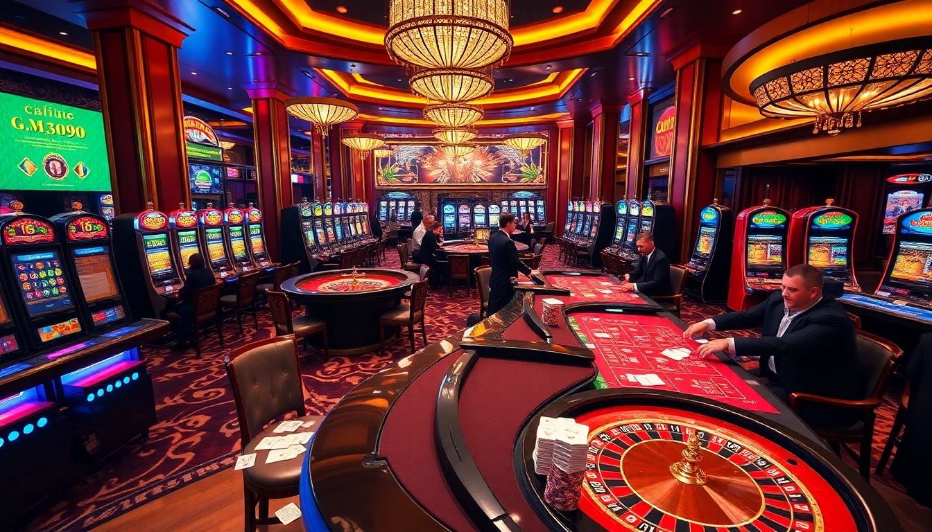 Experience the thrill of the go99 game in a vibrant casino scene filled with excitement.