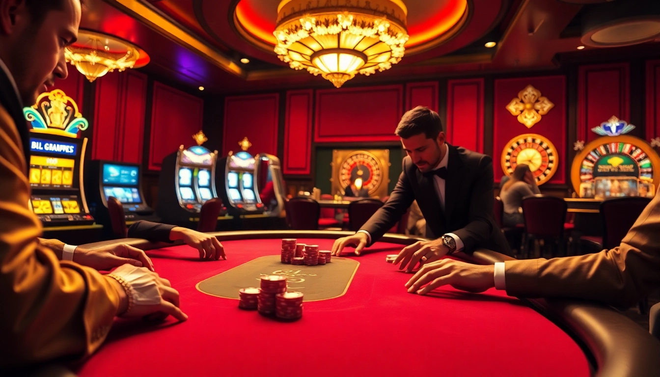 Experience the excitement at BL555 with vibrant casino tables and engaging players.
