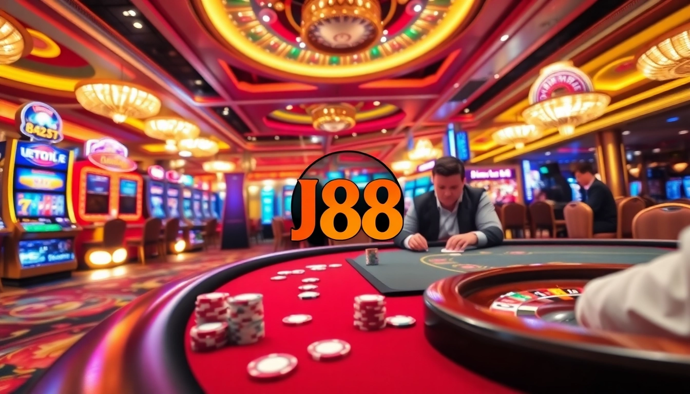 Experience the thrill of J88 casino games with vibrant tables and exciting action.
