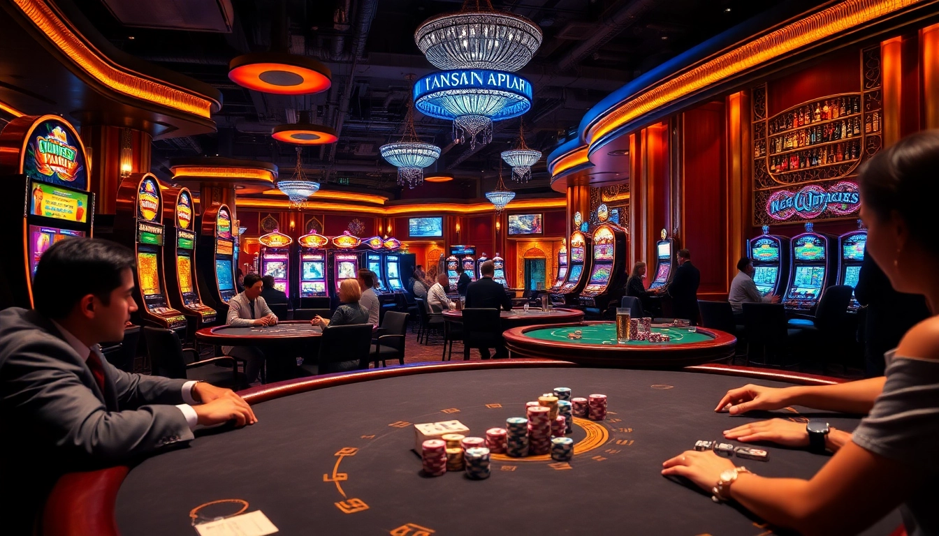 Players enjoying high-stakes poker at a luxurious casino inspired by DH88.