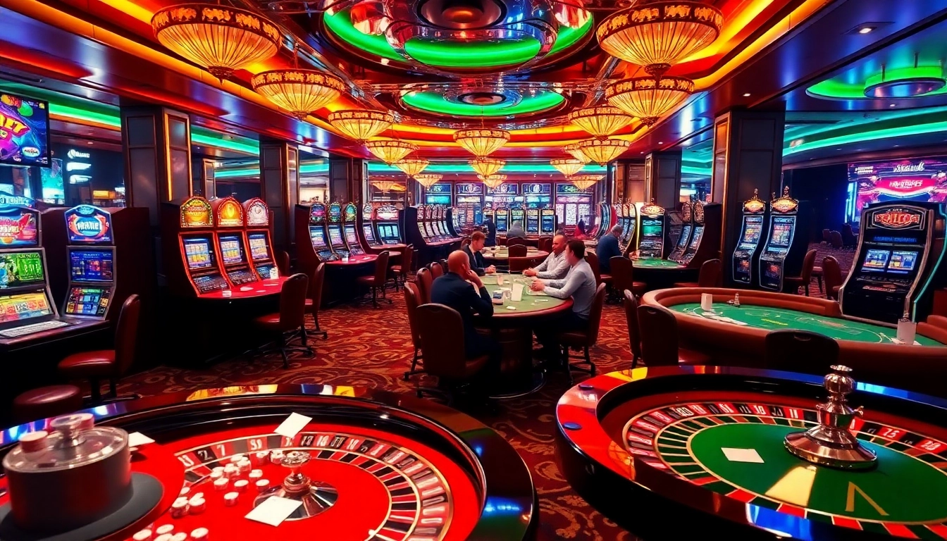 Experience thrilling gaming action at https://hitclub.care/ with vibrant casino tables and excited players.