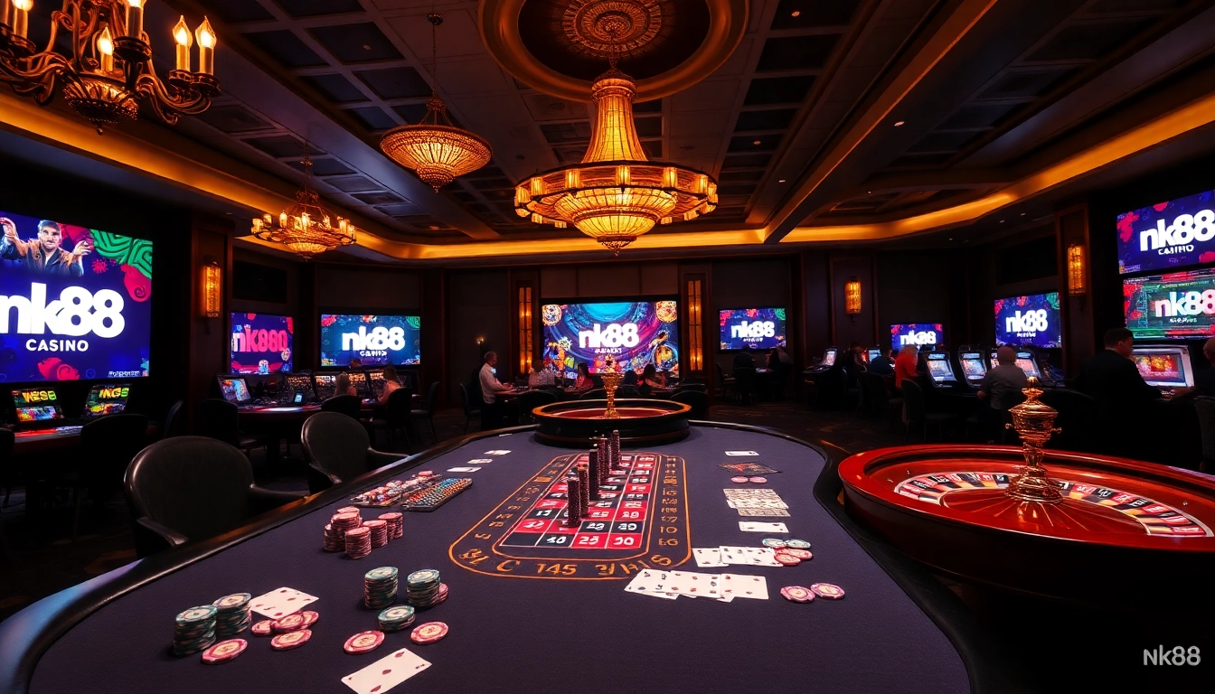 Experience the thrill of nk88 casino with vibrant gaming tables and exciting online interfaces.