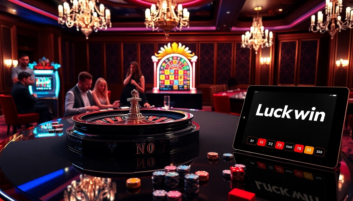 Experience the excitement of Luckywin with high-stakes gaming at a luxurious casino table.