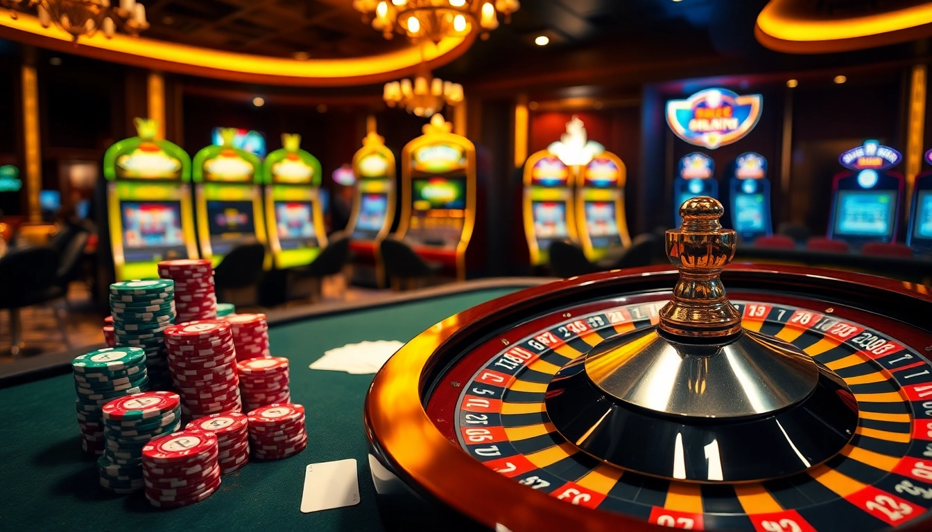 Experience thrilling games at Bro138, the premium gambling platform featuring vibrant casino visuals.