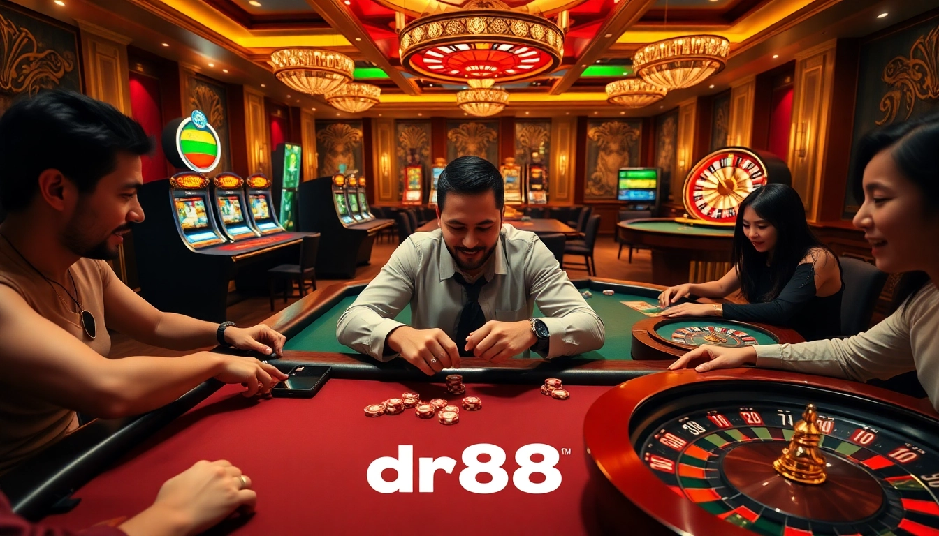 Experience thrilling gameplay at dr88 casino with exciting poker tables and vibrant slot machines.