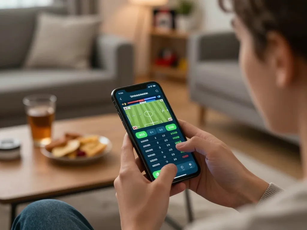 Engaging betting experience with dh88 on smartphone showcasing live sports odds and game stats.