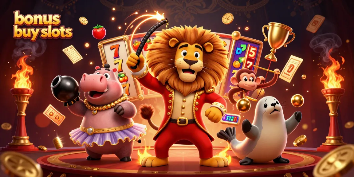 Engage in thrilling bonus buy slots action with a vibrant circus theme.