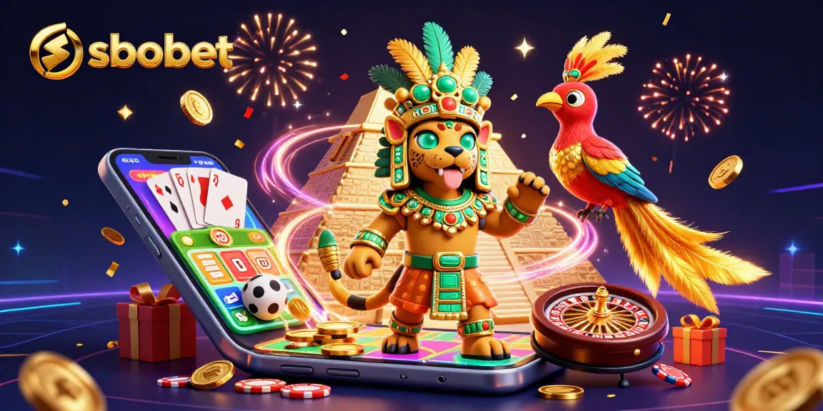Place bets with sbobet on a vibrant sportsbook scene featuring betting elements and action.